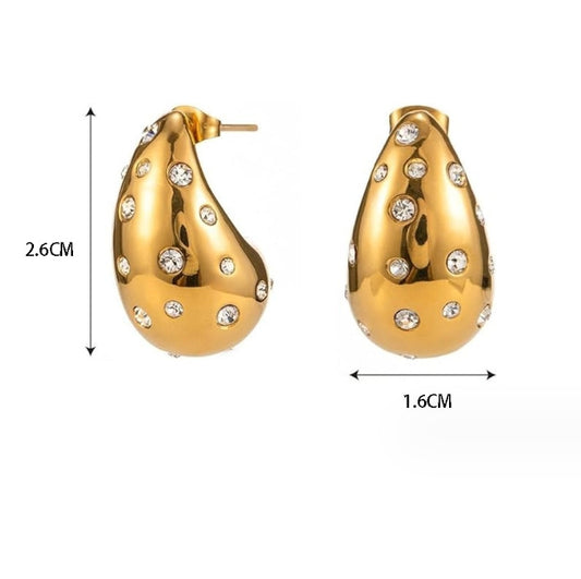 Drop sparkle earrings