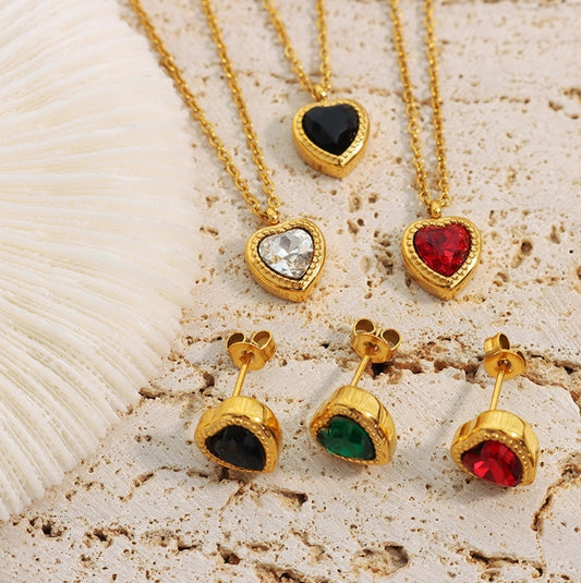 I love you red heart set