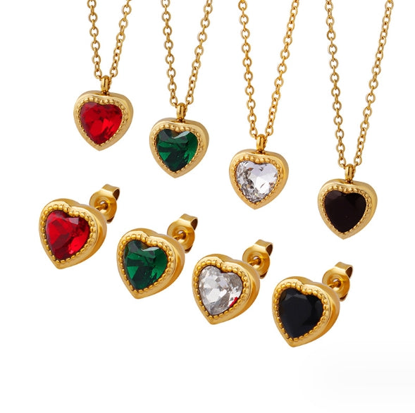I love you red heart set