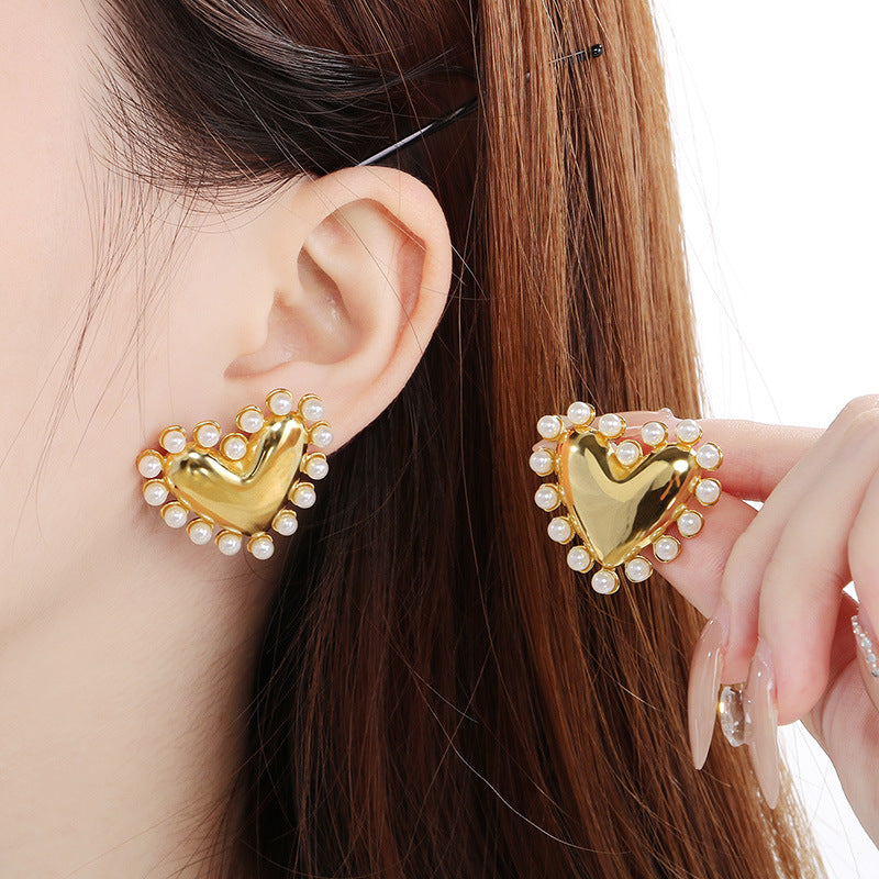 My Heart Pearl Earrings