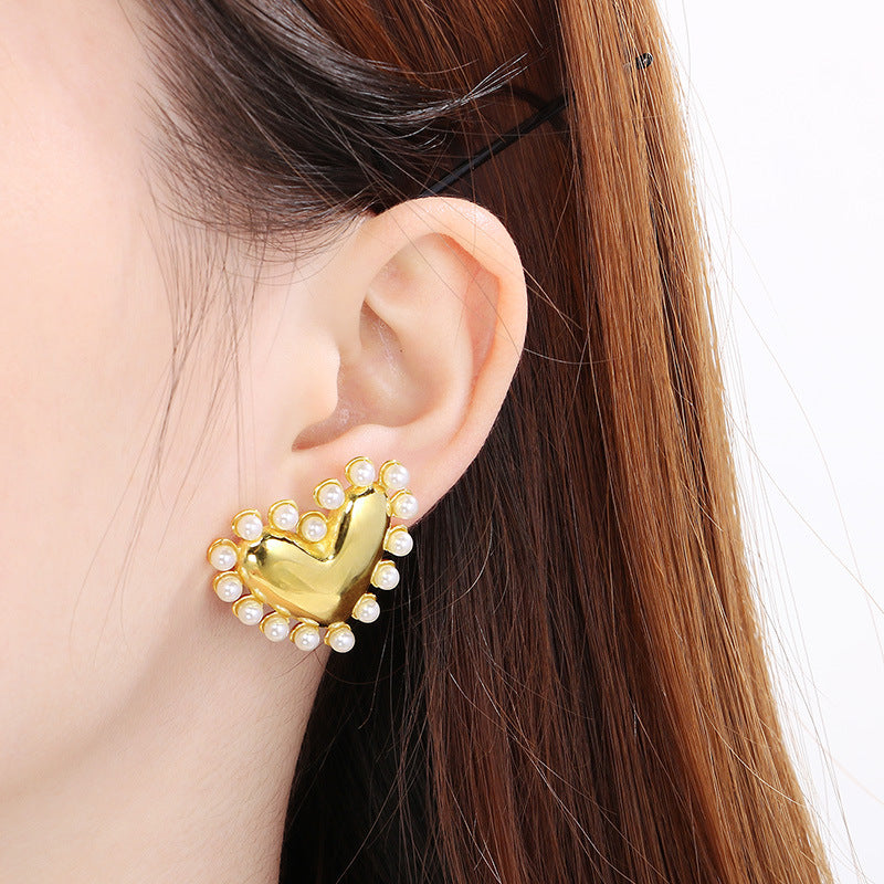 My Heart Pearl Earrings