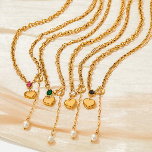 Merry Heart tear drop necklace