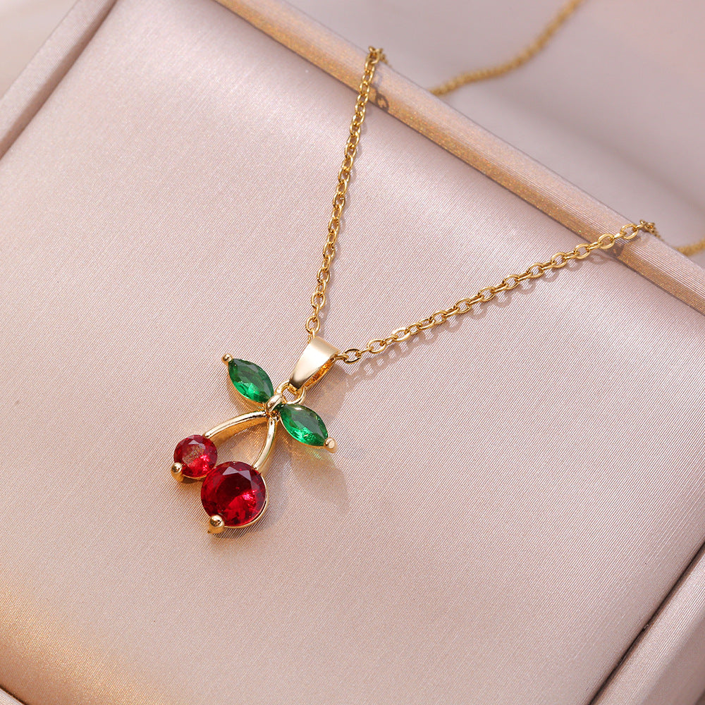Cherry Sparkle Necklace