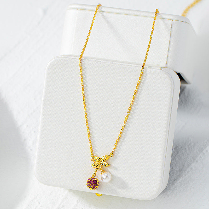 Cherry Pearl Necklace
