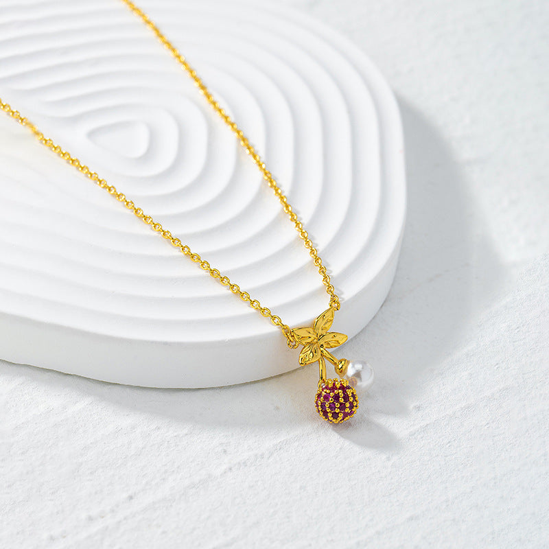 Cherry Pearl Necklace