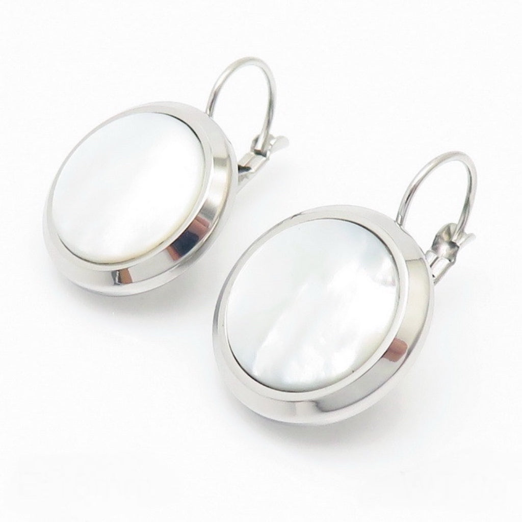 Pearlized Round Earrings