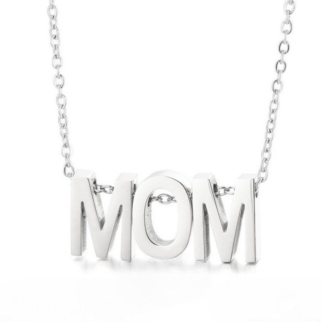 Mom Necklace Silver