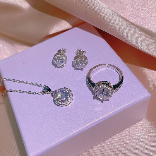 Princess round crystal set