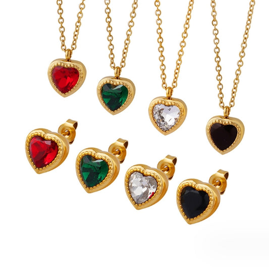 I love you red heart set