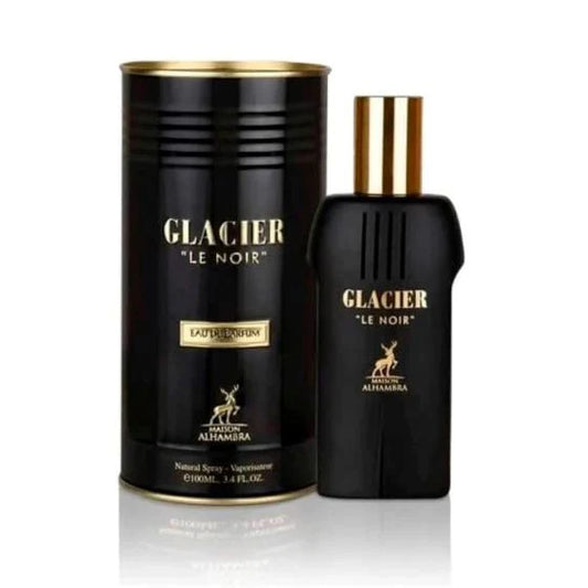 GLACIER LE NOIR MEN EDP - 100ML (3.40z) By MAISON AL HAMBRA-MEN Open Box