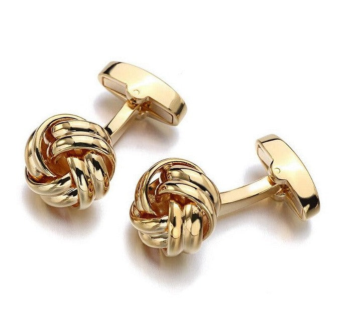 Classic round gold Cufflinks