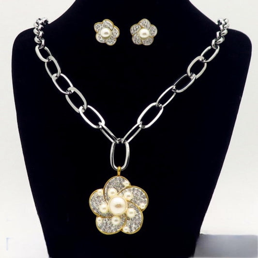 Pearl Flower rhinestones set