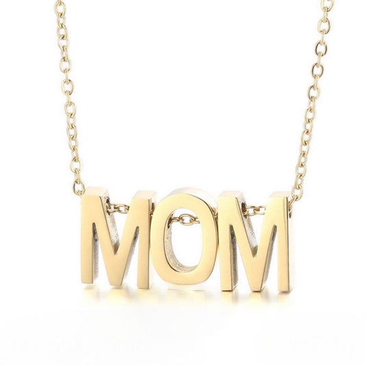 Mom Necklace Gold