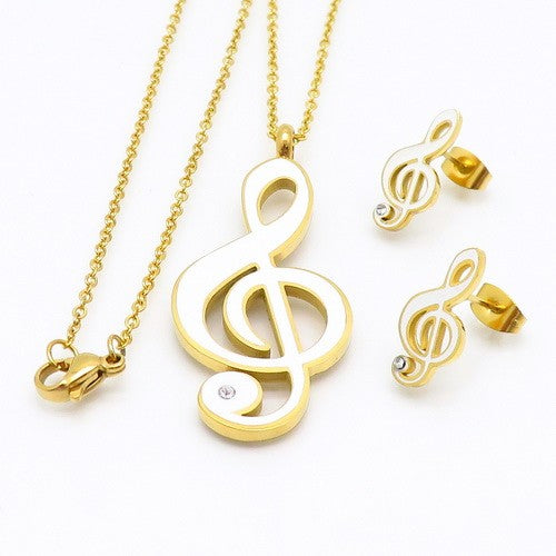 Winter White music note set