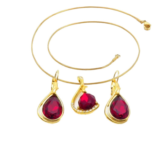 Pear shape red set