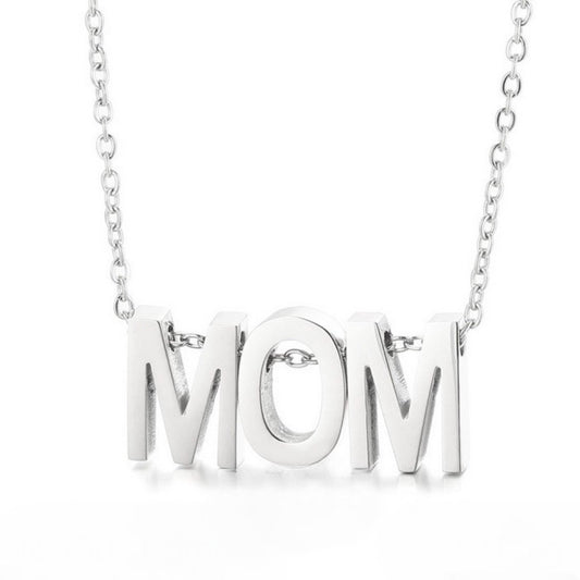 Mom Necklace Silver